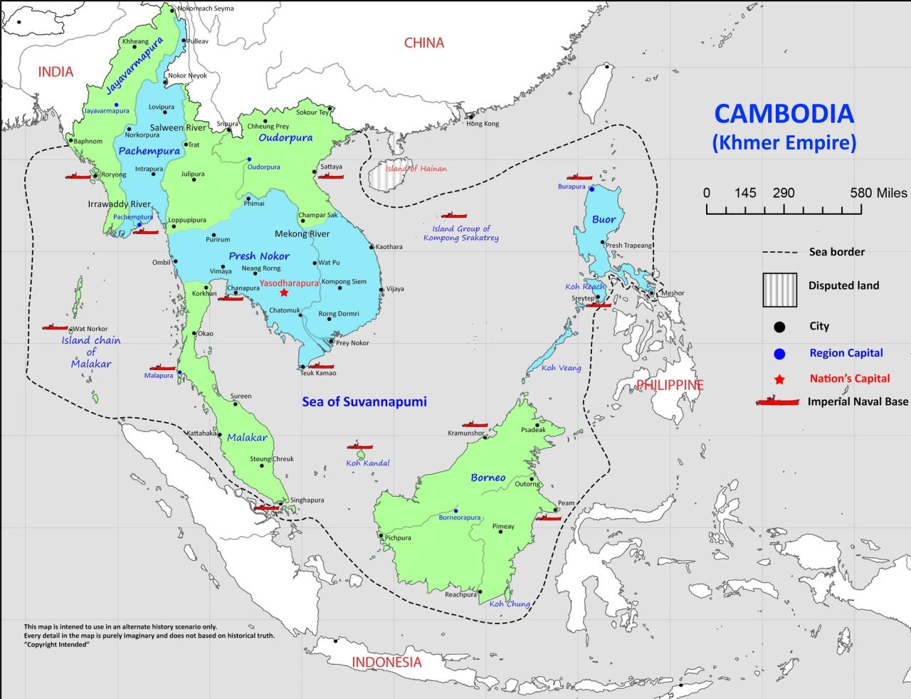 Khmer empire great map history cambodia wikia ah althistory