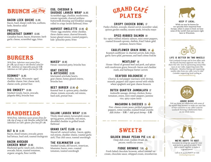 Cafe hollander gluten free menu