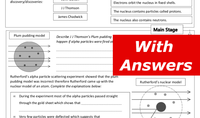 History of the atom worksheet pdf answers