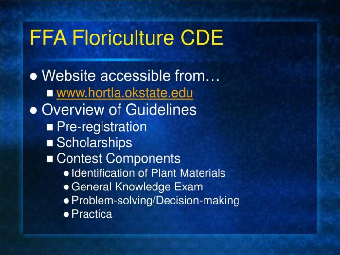 Ffa floriculture plant id list