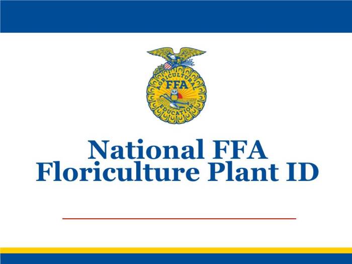 Ffa floriculture plant id list