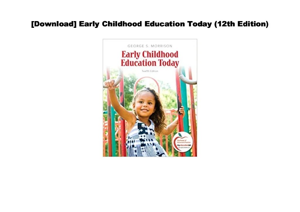 Early childhood education today 15th edition pdf